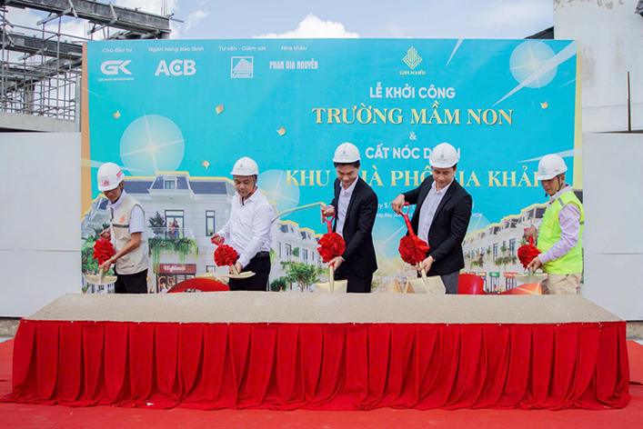 Dự án Gia Khải chính thức cất nóc và khởi công trường mầm non nội khu - Ảnh 1