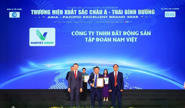 Nam Việt Group đạt Top 10 Nhà môi giới Bất động sản Xuất sắc 2025