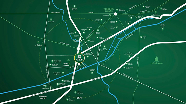 Conic Boulevard: Cửa ngõ kết nối các hướng về trung tâm TP.HCM - Ảnh 2 Conic Boulevard: Cửa ngõ kết nối các hướng về trung tâm TP.HCM - Ảnh 2